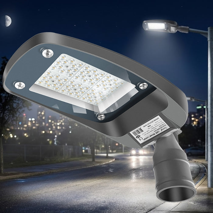 Lampadaire LED filaire - Série FLEX V4 - 60 Watts - 9000 Lumens - 150 Lumens/watt - Angle 140x70° - IP66  - 37 x 18 x 8 cm - Transformateur SOSEN - Tube d'insertion 60mm - 4000k - Garantie 5 ans