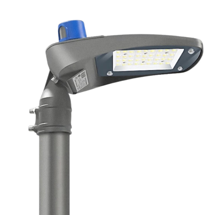 Lampadaire LED filaire - Série FLEX V4 EVO - 100 Watts - 16 000 Lumens - 160 Lumens/watt - Angle 140x70° - IP66  - 42 x 24 x 8 cm - Transformateur OSRAM - Tube d'insertion 60mm - Avec capteur crépusculaire - 4000k - Garantie 5 ans