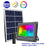 Projecteur LED solaire - Série WARRIOR RGBW (Multicolores + Blanc) - 800 Watts - Angle 120° - Lampe 38,5 x 30,3 x 8cm - IP67 - Avec télécommande - Avec capteur crépusculaire