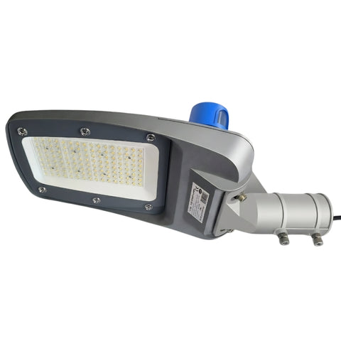 Lampadaire LED filaire - Série FLEX V4 EVO - 100 Watts - 16 000 Lumens - 160 Lumens/watt - Angle 140x70° - IP66  - 42 x 24 x 8 cm - Transformateur OSRAM - Tube d'insertion 60mm - Avec capteur crépusculaire - 4000k - Garantie 5 ans