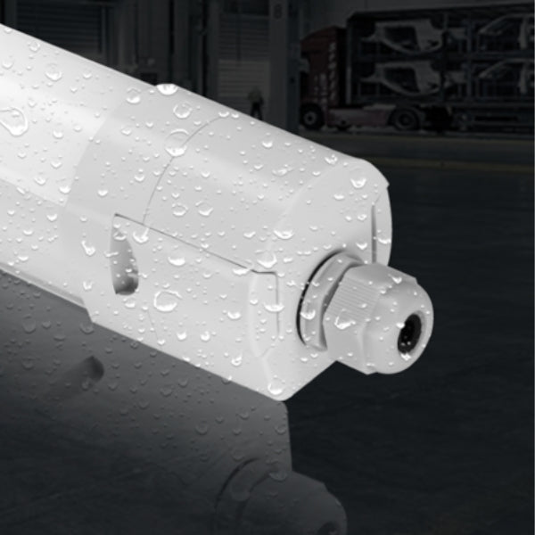 Pack de 9x Réglettes LED étanches - Série INJECTION - CONNECTABLES - 120cm - 36 Watts - 5400 Lumens - 150 Lumens/Watt - Angle 120° - IP65 - 120 x 6 x 6 cm - Protection à l'impact IK08 - 3000K/4000K/5700K au choix - Garantie 5 ans