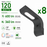 Pack de 8x Appliques murales LED Hybrides - Série APLIK - CCT - Solaire & filaire - 360 / 600 Lumens - Angle 110° - IP65 - 27 x 16 x 9 cm -  Avec capteur crépusculaire - Avec détecteur de mouvement PIR