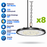 Pack de 8x Lampes industrielles UFO - Série DIAMANT ECO à technologie DOB - 100 Watts - 12 000 Lumens - 120 Lumens/Watt - Angle 90° - IP65 - 26 x 3 cm - 4000K/6000K au choix - Garantie 3 ans