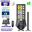 Pack de 8x Lampadaires solaires extérieurs de rue / parking - Série POWER ULTRA V2 CCT (Couleur Changeante en Température) - 400 Watts - 1500 Lumens - Angle 140*70° - IP66 - 58 x 27 x 7 cm - Télécommande - Détecteur de mouvement - Tube d’insertion 45 mm