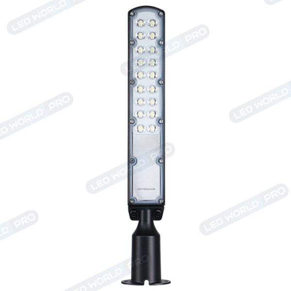 Pack de 20x Lampes de rue filaires - Série FLEX ECO V2 - 50 Watts - 5000 Lumens - 100 Lumens/Watt - Angle 130° x 75° - IP65 - 51 x 11 x 8 cm - Tube d'insertion 60mm - Support ajustable - Avec détecteur de mouvement - Garantie 3 ans
