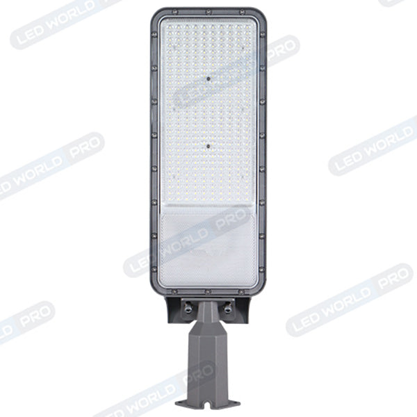Pack de 10x Lampes de rue filaires - Série FLEX ECO BASIC - 200 Watts - 24 000 Lumens - 120 Lumens/Watt - Angle 130° x 75° - IP65 - 65 x 19 x 8 cm - Tube d'insertion 60mm - Support ajustable  - 3000K / 4000K / 6000K au choix - Garantie 5 ans