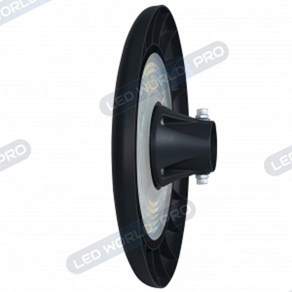 Pack lampadaire filaire complet 3 mètres : Lampe jardin / Parking - Série OVALI UFO - 120 Watts - 14 400 Lumens - CCT + Mât STANDARD - 3 mètres au choix (Série STANDARD V1 EVO ou V4 ECO avec trappe) + Adaptateur simple 60/80mm