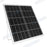 Pack lampadaire solaire complet 3/4/5/6 mètres au choix : Projecteur solaire Série SECURITY V4 + Mât EVO - Entraxe des trous 200mm - Noir