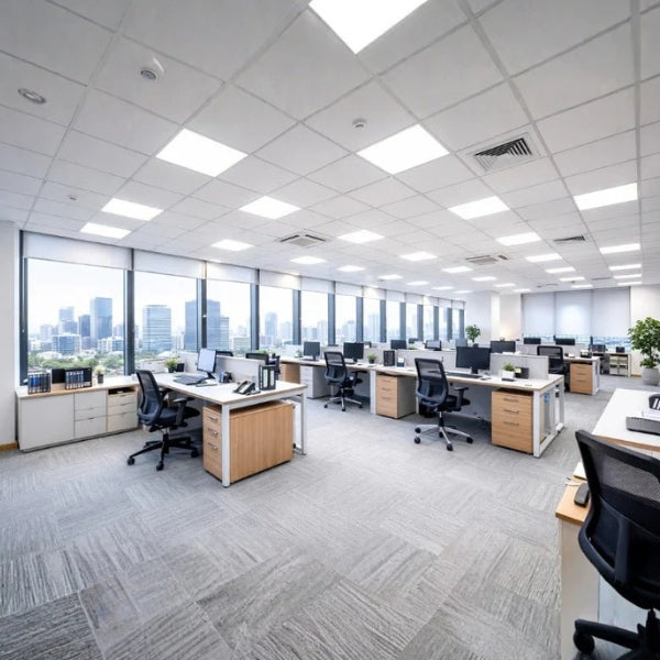 Pack de 8x Dalles LED - Ultra Haute Performance - BACKLIT - 60 x 60 cm - Série AMBITION L110 – 36 Watts - 3960 Lumens - 110 Lumens/Watt - Angle 120° - IP41 - UGR <22 - 3000K/4000k/6000k - Garantie 5