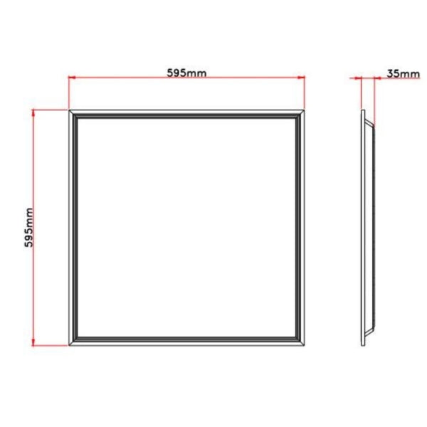 Pack de 8x Dalles LED - Ultra Haute Performance - BACKLIT - 60 x 60 cm - Série AMBITION L150 – 28 Watts -  4200 Lumens - 150 Lumens/Watt - Angle 120° - IP41 - UGR <22-  3000K/4000k/5000k/6000k - Garantie 5 ans