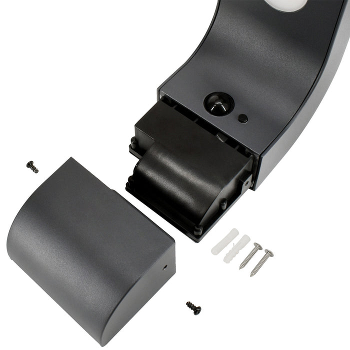 Pack de 4x Appliques murales LED Hybrides - Série APLIK - CCT - Solaire & filaire - 360 / 600 Lumens - Angle 110° - IP65 - 27 x 16 x 9 cm -  Avec capteur crépusculaire - Avec détecteur de mouvement PIR - Garantie 5 ans
