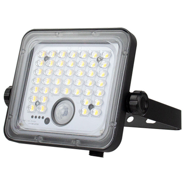 Projecteur LED solaire - Série SECURITY V5 - CCT ( Couleur Changeante en Température) - 200 Watts - 1500 Lumens - IP65 - Angle 120° - 13 x 12 x 4 cm - Panneau solaire MONOCRISTALLIN - Mode de détection sans veille 0-100% - Télécommande Multifonctions