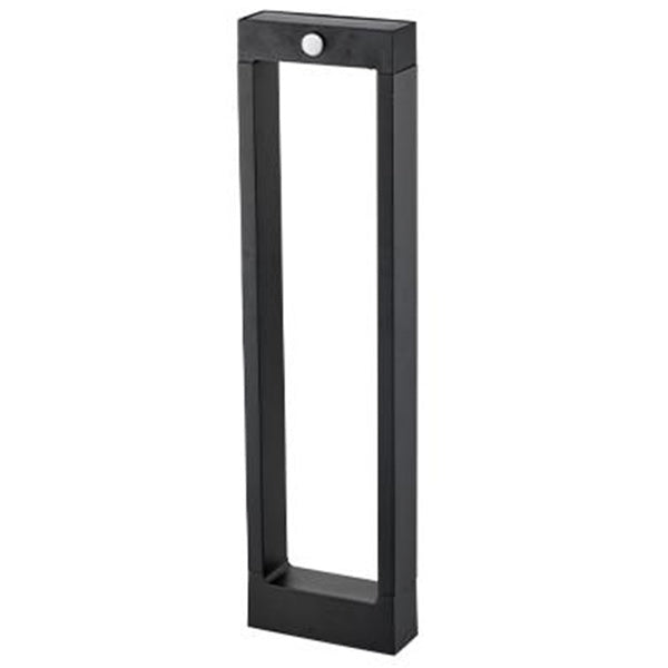 Balise / Borne solaire LED - Série BALIZ ALU 60CM - Rendu lumineux 100 Watts - 80 Lumens - Angle 120° - IP54 - 60 x 16 x 5 cm - Avec capteur crépusculaire - Avec détecteur de mouvement PIR - Panneau MONOCRISTALLIN - 4000K