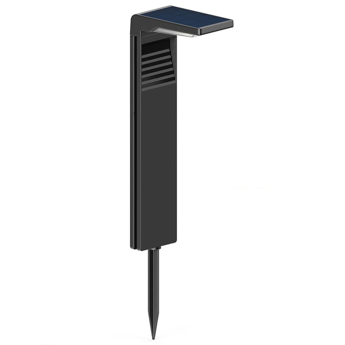 Lot de 6x Balises / Bornes solaires LED - Série BALIZ XL - Rendu lumineux 80 Watts - 200 Lumens - Angle 120° - IP65 - 41 x 16 x 9cm - 4000K - Avec capteur crépusculaire - 2 Modes d'éclairage - Panneau MONOCRISTALLIN