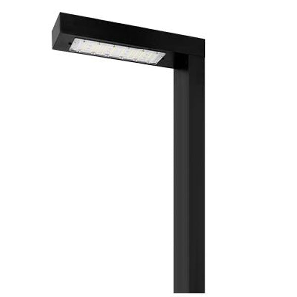 Lampe de jardin filaire - Série MODERNA - 30 Watts - 4200 Lumens - 140 Lumens/Watt - Angle 140° - IP65 - 250 x 40 x 10 cm - 4000K - Bras ajustable 90° - Avec trappe - Base de fondation en option