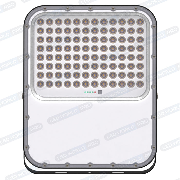 Pack lampadaire solaire complet 4 mètres : Projecteur LED solaire - Série BIG BOY V3 - 700 Watts - 4200 Lumens - 4000k + Mât STANDARD - 4 mètres au choix (Série STANDARD V1 EVO ou V4 EVO ou V4 ECO - Avec trappe) + Tête de mât rectangulaire