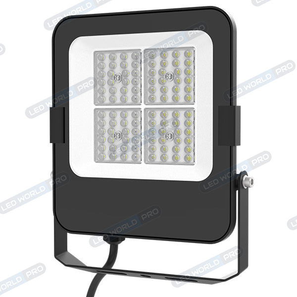 Pack de 4x Projecteurs LED filaires CCT (Couleur Changeante en Température) - Série CITY PLUS EVO V2 - 50 Watts - 7000 Lumens - 140 Lumens/Watt - Angle 90° - 25 x 21 x 4 cm - IP66 - IK08 - Câble 1 mètre - Garantie 5 ans