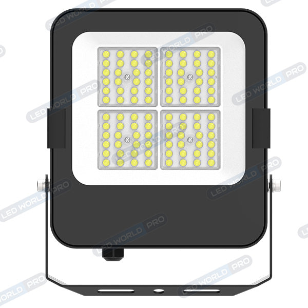 Pack de 4x Projecteurs LED filaires CCT (Couleur Changeante en Température) - Série CITY PLUS EVO V2 - 50 Watts - 7000 Lumens - 140 Lumens/Watt - Angle 90° - 25 x 21 x 4 cm - IP66 - IK08 - Câble 1 mètre - Garantie 5 ans