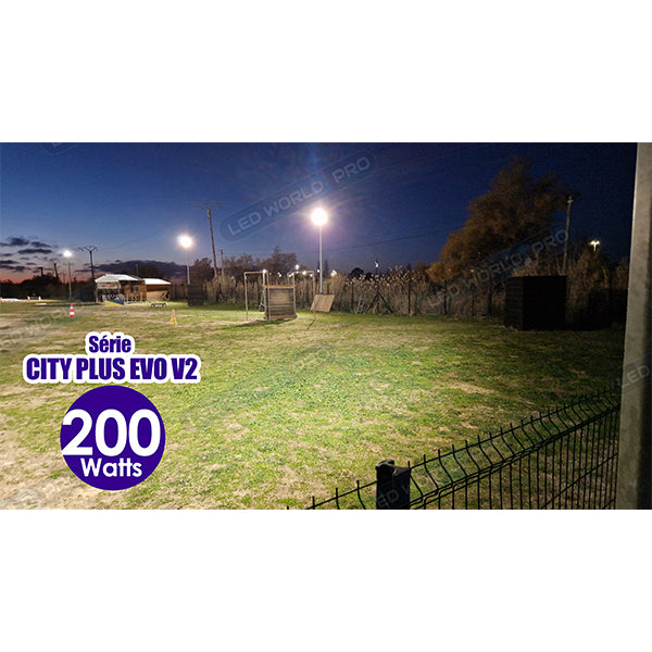 Pack de 4x Projecteurs LED filaires CCT (Couleur Changeante en Température) - Série CITY PLUS EVO V2 - 50 Watts - 7000 Lumens - 140 Lumens/Watt - Angle 90° - 25 x 21 x 4 cm - IP66 - IK08 - Câble 1 mètre - Garantie 5 ans