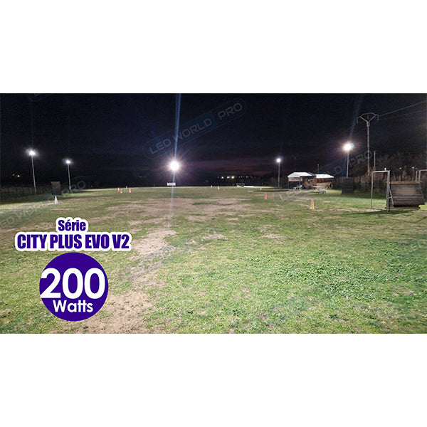 Pack de 4x Projecteurs LED filaires CCT (Couleur Changeante en Température) - Série CITY PLUS EVO V2 - 50 Watts - 7000 Lumens - 140 Lumens/Watt - Angle 90° - 25 x 21 x 4 cm - IP66 - IK08 - Câble 1 mètre - Garantie 5 ans