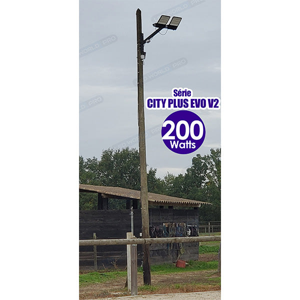 Pack de 4x Projecteurs LED filaires CCT (Couleur Changeante en Température) - Série CITY PLUS EVO V2 - 50 Watts - 7000 Lumens - 140 Lumens/Watt - Angle 90° - 25 x 21 x 4 cm - IP66 - IK08 - Câble 1 mètre - Garantie 5 ans