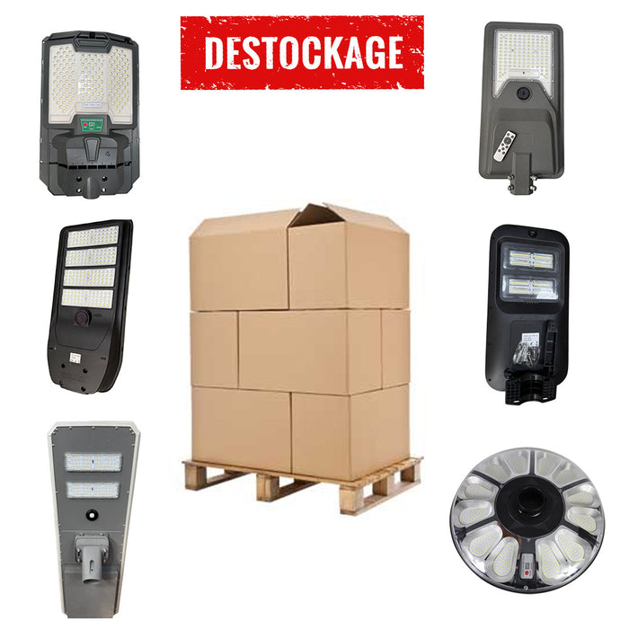 LOT UNIQUE DE DESTOCKAGE - Palette d'éclairage Solaire - Lampadaires / Lampes diverses