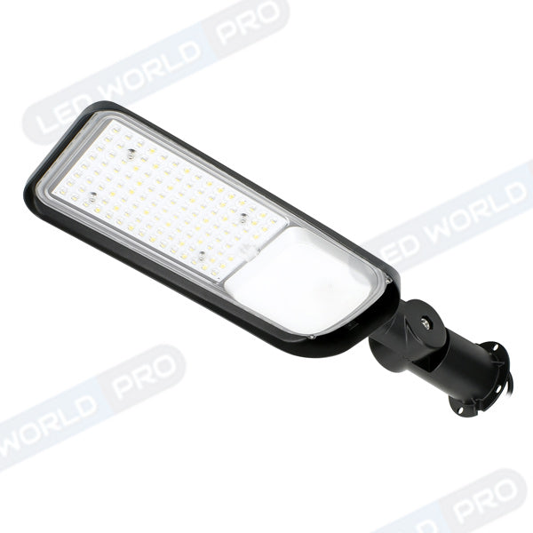 Pack de 2x Lampes de rue filaires - Série FLEX PLUS - 100 Watts - 13 500 Lumens - 135 Lumens/Watt - Angle 140*70° - IP65 - IK08 - 57 x 18 x 11 cm - Tube d'insertion 50-60mm - Support ajustable - 4000K - Couleur NOIR - Garantie 5 ans