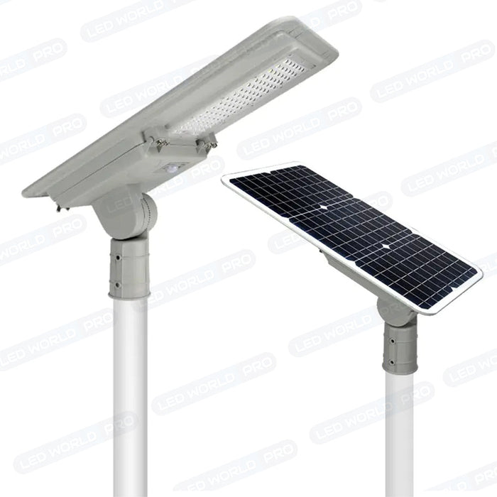 Pack lampadaire solaire complet 4 mètres : Lampadaire LED solaire ajustable - Série FLEX SOLAR - 300 Watts - 2500 Lumens - 6000k + Mât STANDARD 4 mètres