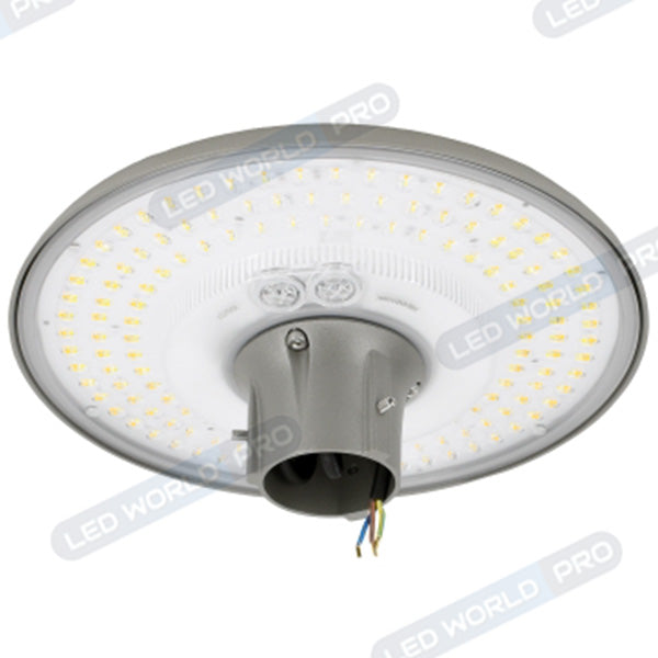 Pack de 10x Lampes de jardin et parking filaires - Série GARDIENNA - CCT - Puissance Ajustable 30 / 50 / 70 Watts - Jusqu'à 10 800 Lumens - IP66 - IK08 - Angle 120° - Tube d'insertion 60mm - Couleur GRIS - Avec CAPTEUR CREPUSCULAIRE - Garantie 5 ans