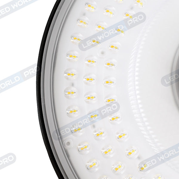 Lampe de jardin et parking filaire - Série GARDENIA - CCT (Couleur Changeante en Température) - Puissance Ajustable 30 / 50 / 70 Watts - Jusqu'à 10 800 Lumens - IP66 - IK08 - Angle 120° - 32 x 32 x 10 cm - Tube d'insertion 60mm - Couleur NOIR