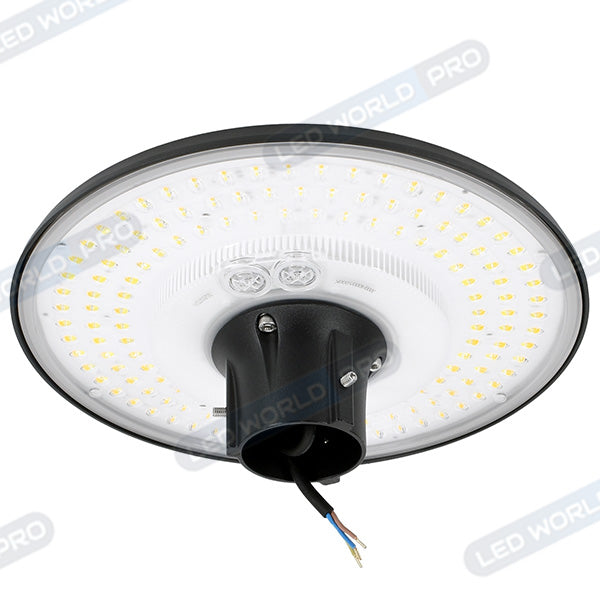 Lampe de jardin et parking filaire - Série GARDENIA - CCT (Couleur Changeante en Température) - Puissance Ajustable 30 / 50 / 70 Watts - Jusqu'à 10 800 Lumens - IP66 - IK08 - Angle 120° - 32 x 32 x 10 cm - Tube d'insertion 60mm - Couleur NOIR