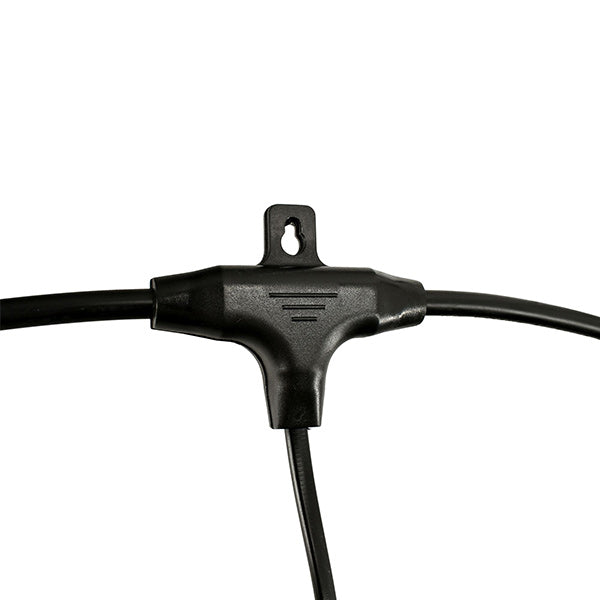 Lot de 10 guirlandes lumineuses solaires - Série GUINGUETTE - 3 Watts - 180 Lumens (10 x 18 Lumens) - Angle 320° - IP65 - 3000K - 10 Mètres - Couleur NOIR - 4 modes d'éclairage