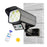 Pack de 2x Projecteurs LED solaires de sécurité - Série ILLUSION BLACK – Rendu lumineux 100 Watts - IP65 - 16 x 15 x 9 cm - 3 modes - Télécommande - Avec détecteur de mouvement – Fonction détection 0-100% - Avec capteur crépusculaire - 6000k