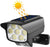 Pack de 2x Projecteurs LED solaires de sécurité - Série ILLUSION BLACK – Rendu lumineux 100 Watts - IP65 - 16 x 15 x 9 cm - 3 modes - Télécommande - Avec détecteur de mouvement – Fonction détection 0-100% - Avec capteur crépusculaire - 6000k