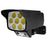 Pack de 2x Projecteurs LED solaires de sécurité - Série ILLUSION BLACK – Rendu lumineux 100 Watts - IP65 - 16 x 15 x 9 cm - 3 modes - Télécommande - Avec détecteur de mouvement – Fonction détection 0-100% - Avec capteur crépusculaire - 6000k