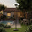 Lampe de jardin et parking solaire - Série OVNI MOBILE - CCT (Couleur Changeante en Température) - 500 Watts - 1800 Lumens - IP65 - Angle 120° - Lampe 45 x 11 cm -  Capteur de mouvement - Capteur crépusculaire - Avec Télécommande - Mât 2,5 mètres inclus