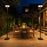Lampe de jardin et parking solaire - Série OVNI MOBILE - CCT (Couleur Changeante en Température) - 500 Watts - 1800 Lumens - IP65 - Angle 120° - Lampe 45 x 11 cm -  Capteur de mouvement - Capteur crépusculaire - Avec Télécommande - Mât 2,5 mètres inclus