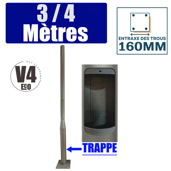 Mât / Poteau V4 ECO - GRIS