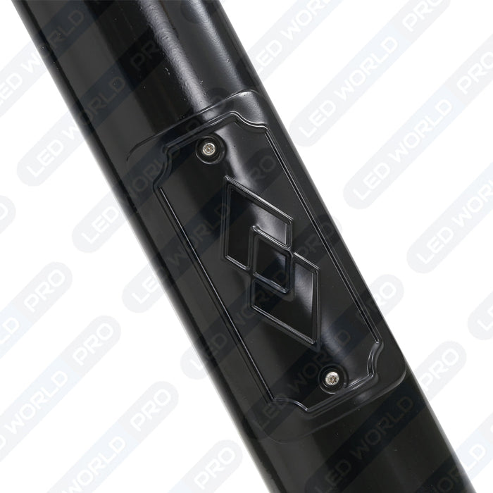 Pack lampadaire filaire complet 3 mètres : Lampe de rue filaire - Série FLEX ECO - 50 Watts - 6000k + Mât STANDARD - 3 mètres avec trappe au choix (Série STANDARD V2 EVO ou Série STANDARD V4 EVO) + Support déporté 45mm ou Adaptateur rotatif 80/50 mm