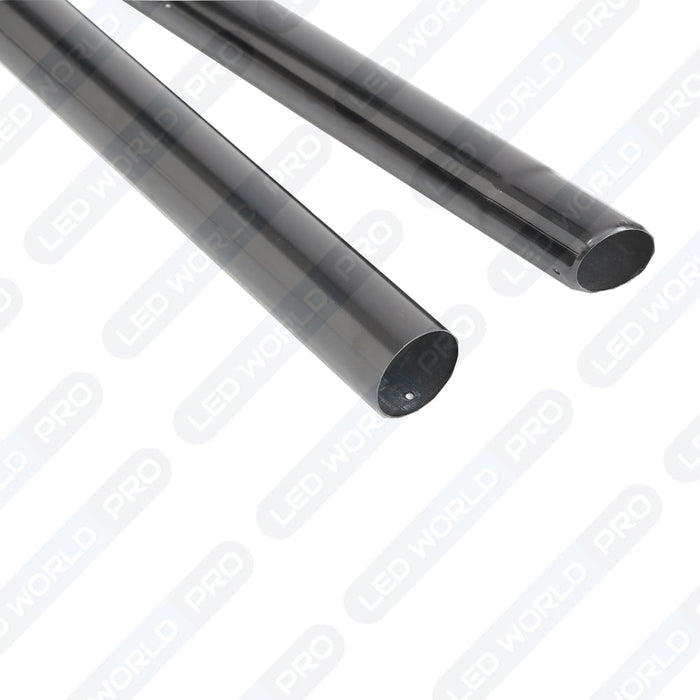 Pack lampadaire complet double tête 5 mètres : 2x Lampes LED filaires Série FLEX V2 - 150 Watts - 3000k + Mât STANDARD - 5 mètres avec trappe au choix (STANDARD V2 EVO ou STANDARD V4 EVO) + Double tête de mât en ligne ou perpendiculaire