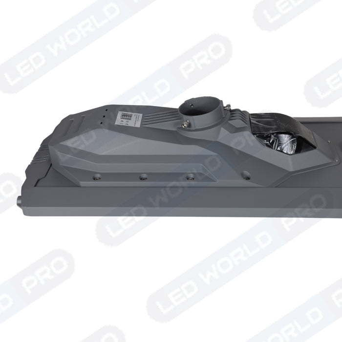 Pack lampadaire complet 4 mètres : Lampe solaire Série STARSHIP ULTRA 8500 - 2000 Watts - 8500 Lumens - 3000K + Mât STANDARD 4 mètres au choix (Série STANDARD V1 EVO ou Série STANDARD V4 EVO - Avec trappe)