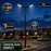 Pack lampadaire solaire complet double tête 3/4/5/6 mètres au choix : 2x Lampadaires solaires - Série POWER ULTRA V2 CCT + Mât STANDARD V1 EVO + Adaptateur double tête de mât + 2x Adaptateurs ajustables 80/50mm