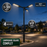 Pack lampadaire solaire complet triple tête 3/4/5/6 mètres au choix : 3x Lampadaires solaires - Série POWER ULTRA V2 CCT + Mât STANDARD V1 EVO + Adaptateur triple tête de mât + 3x Adaptateurs ajustables 80/50mm