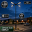 Pack lampadaire solaire complet quadruple tête 3/4/5/6 mètres au choix : 4x Lampadaires solaires - Série POWER ULTRA V2 CCT + Mât STANDARD V1 EVO + Adaptateur quadruple tête de mât + 4x Adaptateurs ajustables 80/50mm