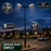 Pack lampadaire solaire complet double tête 3/4/5/6 mètres au choix : 2x Lampadaires solaires - Série POWER ULTRA V2 CCT + Mât STANDARD V1 EVO + Adaptateur double tête de mât + 2x Adaptateurs ajustables 80/50mm