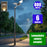 Pack lampadaire complet 6 mètres : Lampe de rue solaire Série INTERSTELLAR ELITE - 800 Watts - 5600 Lumens - 3000K + Mât STANDARD V1 EVO 6 mètres - Entraxe latéral des trous 200mm