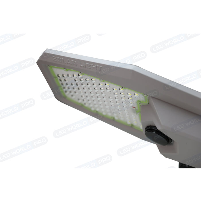 Pack lampadaire complet 3 mètres : Lampe de rue solaire Série INTERSTELLAR ULTRA - 600 Watts - 3600 Lumens - 3000K + Mât STANDARD (V1 EVO ou V4 EVO - Avec trappe)