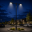 Pack lampadaire solaire complet double tête 3/4/5/6 mètres au choix : 2x Lampes solaires - Série STREET EVO V2 CCT + Mât STANDARD V1 EVO + Adaptateur double tête de mât + 2x Adaptateurs ajustables 80/50mm