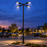 Pack lampadaire solaire complet quadruple tête 3/4/5/6 mètres au choix : 4x Lampes solaires Série POWER EVO V2 + Mât STANDARD EVO - Entraxe des trous 200mm + Adaptateur quadruple tête 80/60 mm