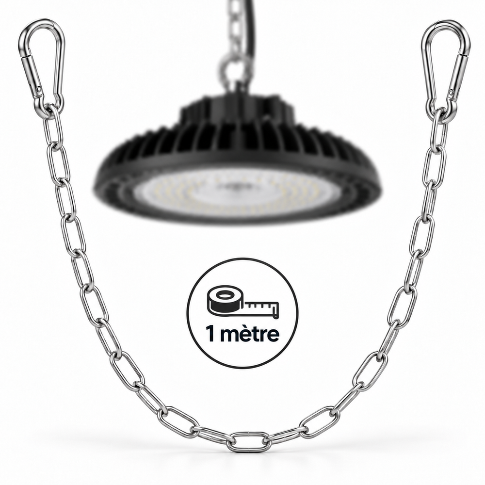 Chaîne de suspension pour lampe industrielle UFO - 1 mètres
